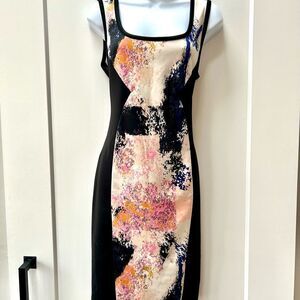 Bar‎ III sleeveless color block floral sheath dress zipper back woman’s size M